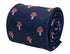 navy mens tie with toadstool design
